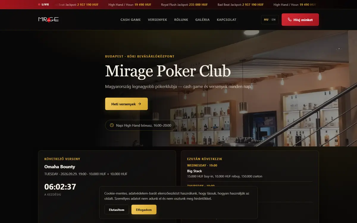 Mirage Poker Club: teljes oldal
