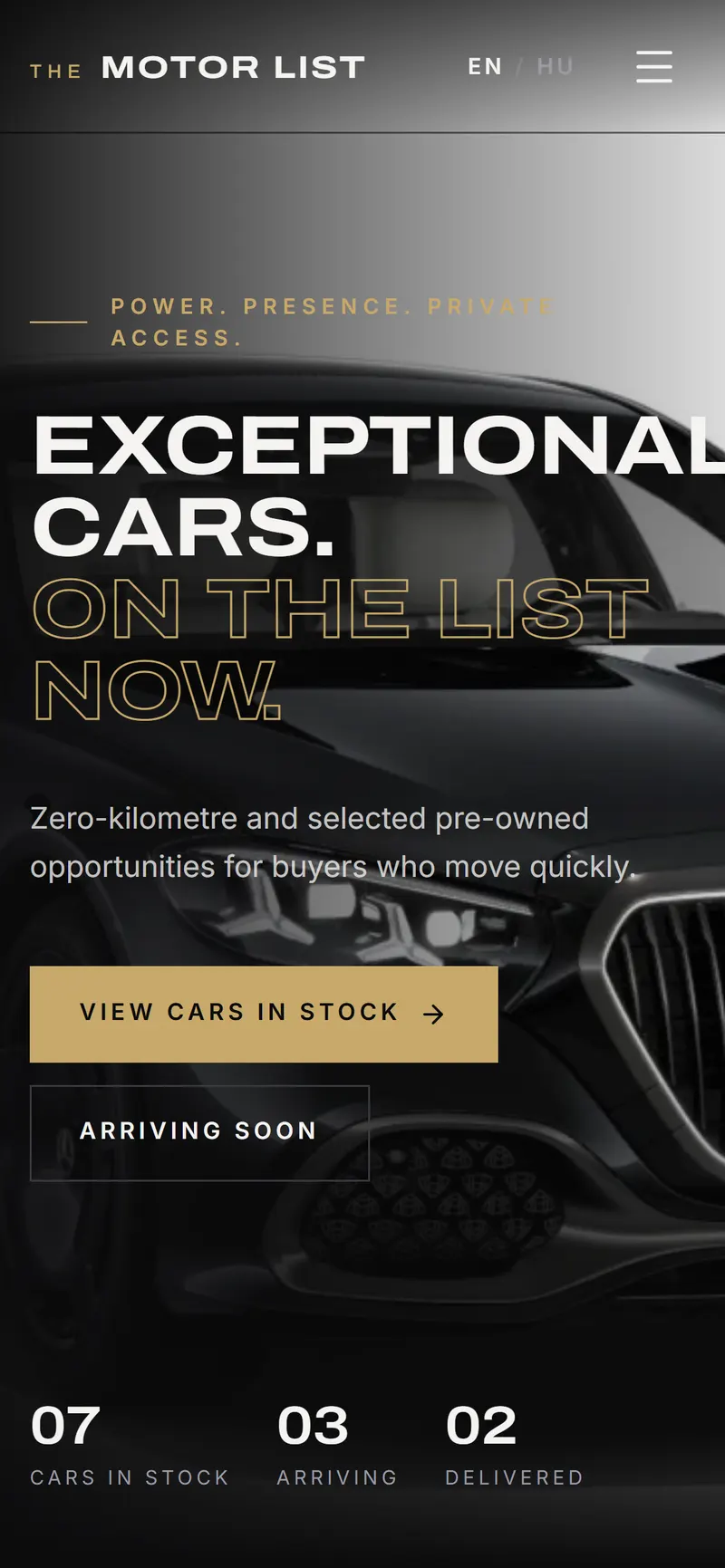 The Motor List mobile